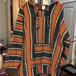 Chavitos Stripex Orange and Black Baja Hoodie